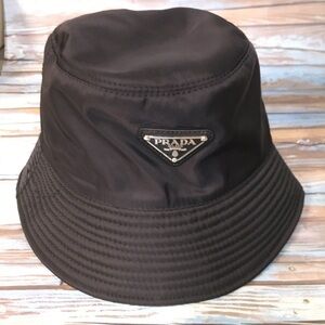 Prada Logo Nylon Bucket Hat